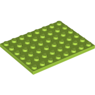 Lego destička 6x8, limetková (4160082, 6100914)